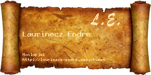 Laurinecz Endre névjegykártya