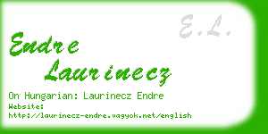 endre laurinecz business card